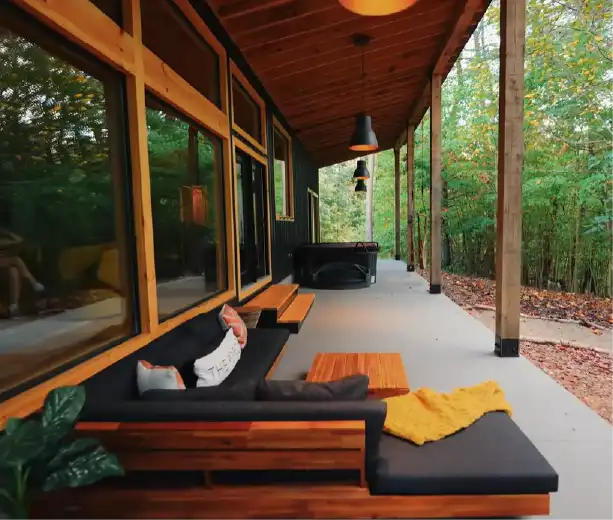 Explore The Ren cabin in Hocking Hills—modern design, private setting, hot tub, and easy access to top Ohio hiking trails. Watch the full tour and book your stay.